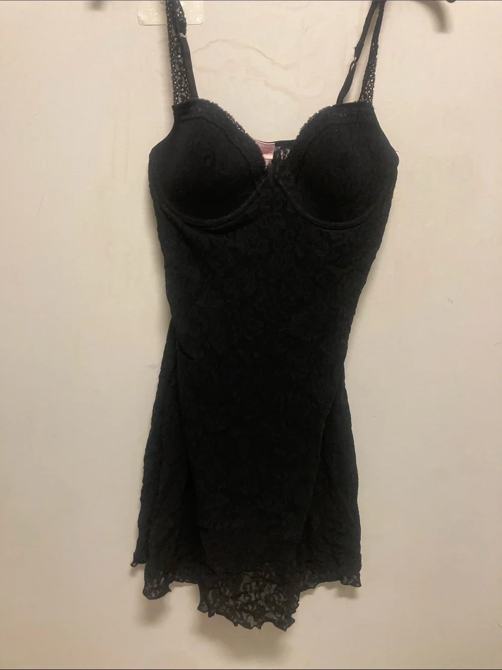Secret Treasures Black Lace Push-Up Chemise